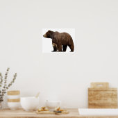 ベアマザーベビークブダブルエクスポージャー ポスター (キッチン)