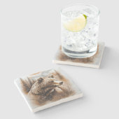 ベアマーブルコースター ストーンコースター (横)