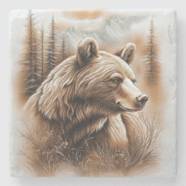 ベアマーブルコースター ストーンコースター