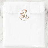 ベアミリークリスマスステッカー ラウンドシール (バッグ)