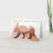 ベアムーンフォレストハッピーバースデーfor彼のカード カード (正面)