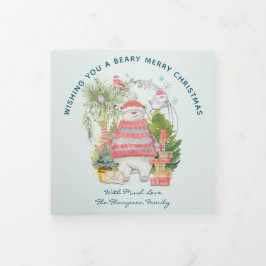 ベアメリークリスマス5写真フェスティバルニュースレター 三つ折りクリスマスカード