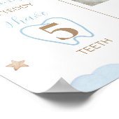 ベアモダンバルーン誕生日マイルストーン記号 ポスター (角)