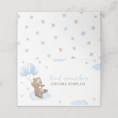 ベアモダンバルーン1stバースデーテント座席表 プレイスカード (外部開封)