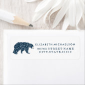 ベアモダン男の赤ちゃん差出人住所 ラベル (インサイチュ)