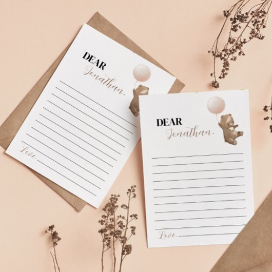 ベアモダン誕生日タイムカプセルメッセージカード サンキューカード