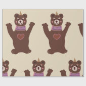 ベアラッピング紙ベビーギフトラッピング ラッピングペーパー (フラット)