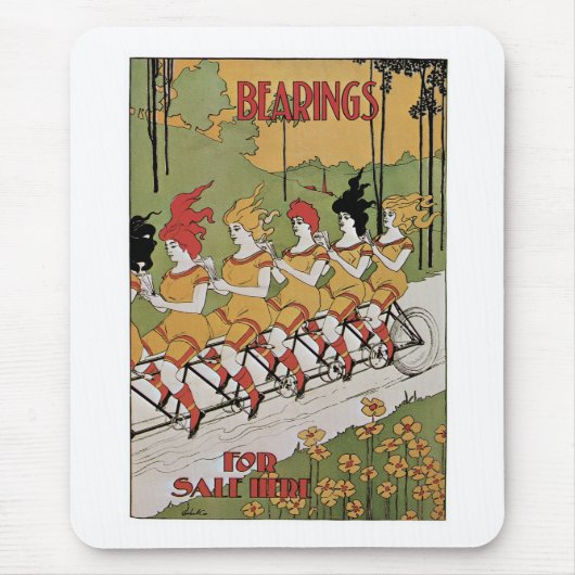 ベアリング自転車ポスター マウスパッド (正面)