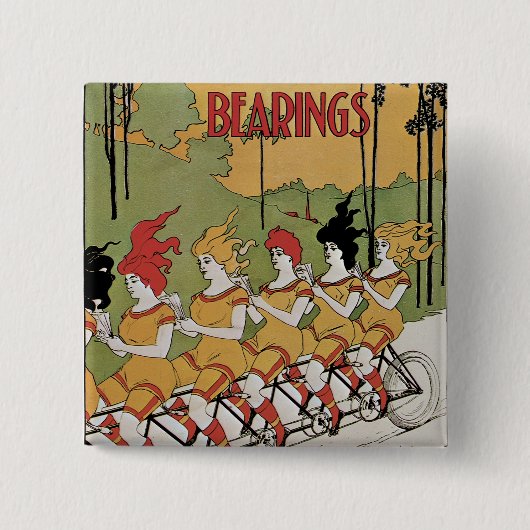 ベアリング自転車ポスター 缶バッジ (正面)