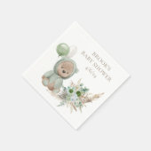 ベアリーウェイグリーンボーホベアフェイスビーフィ スタンダードカクテルナプキン (角)