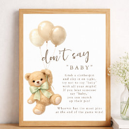 ベアリーウェイトベイビーシャワー Don't Say Baby ポスター