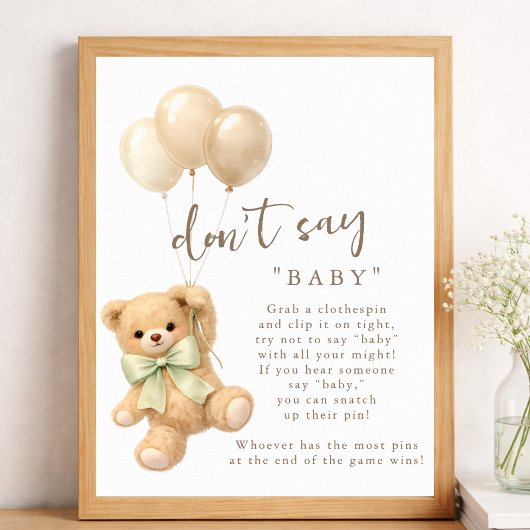 ベアリーウェイトベイビーシャワー Don't Say Baby ポスター