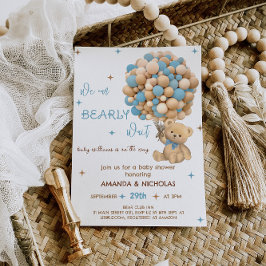 ベアリーウェイベアーブルーボーイシャワー 招待状