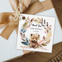 ベアリーウェイベビーシャワーかわいいクマテーマ フェイバータグ