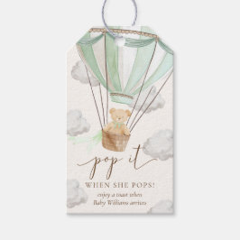 ベアリーワイトテディベアミントポップイットウェンシーポップス ギフトタグ