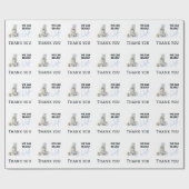 ベアリー待ち極熊ブルーボーイウィンターベイビーシャワー ラッピングペーパー (フラット)