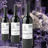 ベアリー待ち極熊ブルーボーイウィンターベイビーシャワー ワインラベル