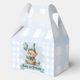 ベアリー1歳の誕生日パーティーのお返し/お菓子の箱 フェイバーボックス