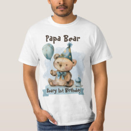 ベアリー1歳の誕生日 - パパベアTシャツ Tシャツ