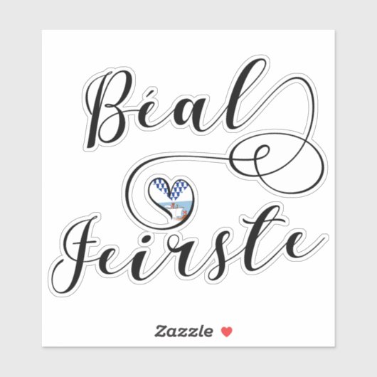 ベアルフェイルスト国旗のハート、ベルファスト シール (シート)