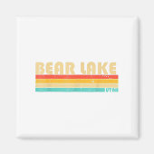 ベアレイクユタおもしろい魚釣りキャンピングサマー マグネット (正面)