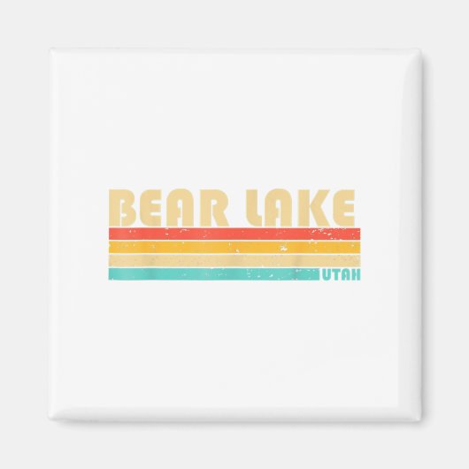 ベアレイクユタおもしろい魚釣りキャンピングサマー マグネット (正面)