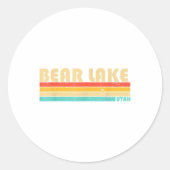 ベアレイクユタおもしろい魚釣りキャンピングサマー ラウンドシール (正面)