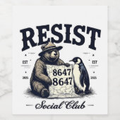 ベアレジス保護ト国立公園アンチトランプ8647 ワインラベル (シングルラベル)