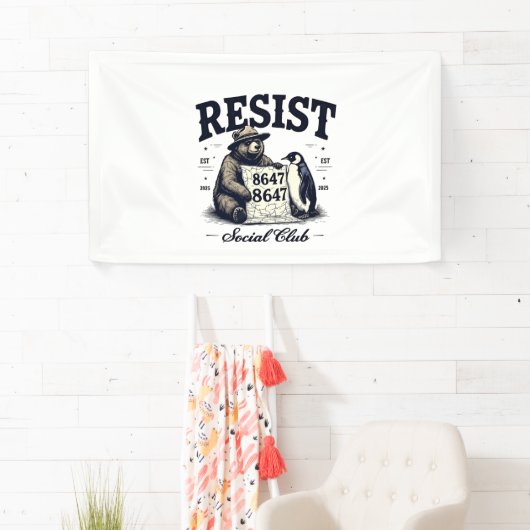 ベアレジス保護ト国立公園アンチトランプ8647 横断幕 (インサイチュ)