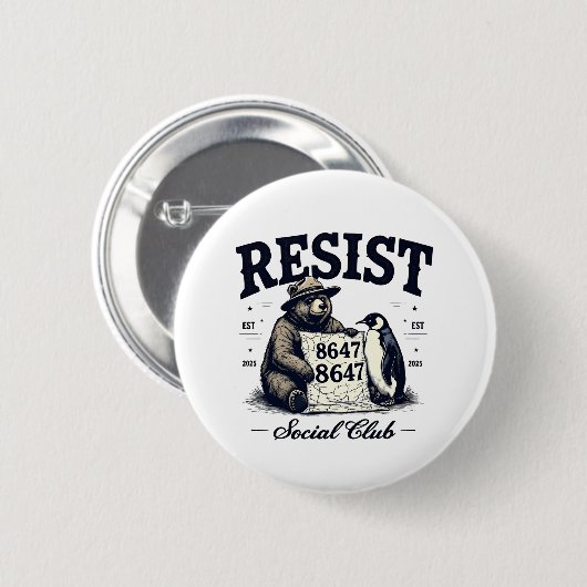 ベアレジス保護ト国立公園アンチトランプ8647 缶バッジ (正面&裏面)