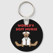 ベアワールド最高ののナースTシャツとギフト キーホルダー (正面)