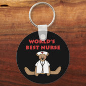 ベアワールド最高ののナースTシャツとギフト キーホルダー (正面)