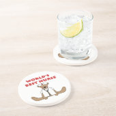 ベアワールド最高ののナースTシャツとギフト コースター (側面)