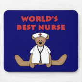 ベアワールド最高ののナースTシャツとギフト マウスパッド (正面)