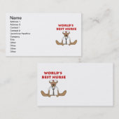 ベアワールド最高ののナースTシャツとギフト 名刺 (正面/裏面)