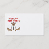 ベアワールド最高ののナースTシャツとギフト 名刺 (裏面)