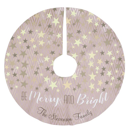 ベアンドブメリーライトバラ金ゴールド ブラッシュドポリエステルツリースカート (正面)