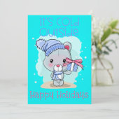 ベアーおもしろいそれが寒い外ハッピーホリデイズホリド シーズンカード (スタンド正面)