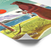 ベアーとアラスカヴィンテージ旅行 ポスター (角)