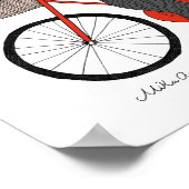 ベアーとバニーがピクニックに行くハッピーベアーラビットアート ポスター (角)