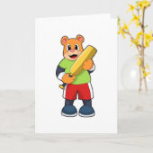 ベアーアットクリケットウィズクリケットこうもり カード (黄色い花)