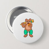 ベアーアットクリケットウィズクリケットこうもり 缶バッジ (正面&裏面)