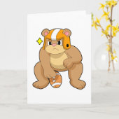 ベアーアットサッカースポーツ カード (黄色い花)