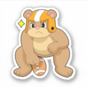 ベアーアットサッカースポーツ シール (正面)