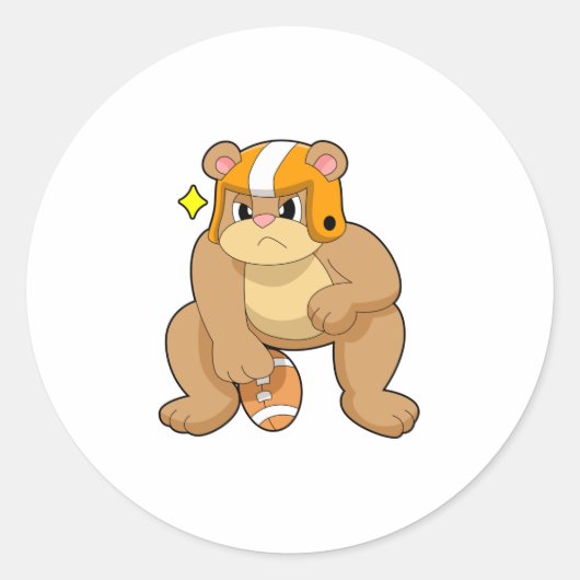 ベアーアットサッカースポーツ ラウンドシール (正面)