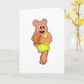 ベアーアットバスケットボールスポーツ カード (黄色い花)