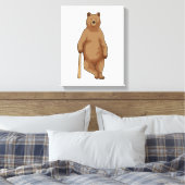 ベアーアットベースボールこうもり キャンバスプリント (インサイチュ (寝室))