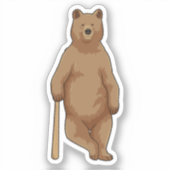 ベアーアットベースボールこうもり シール (正面)