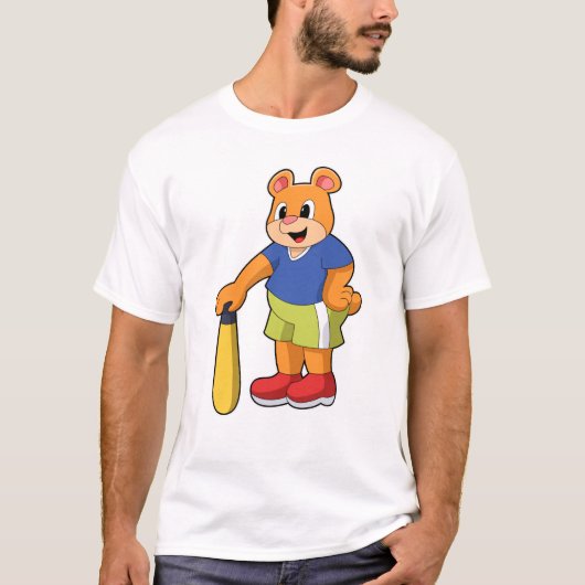 ベアーアットベースボールこうもり Tシャツ (正面)