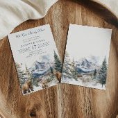 ベアーアドベンチャーウィンタースノーマウンテンベビーシャワー 招待状